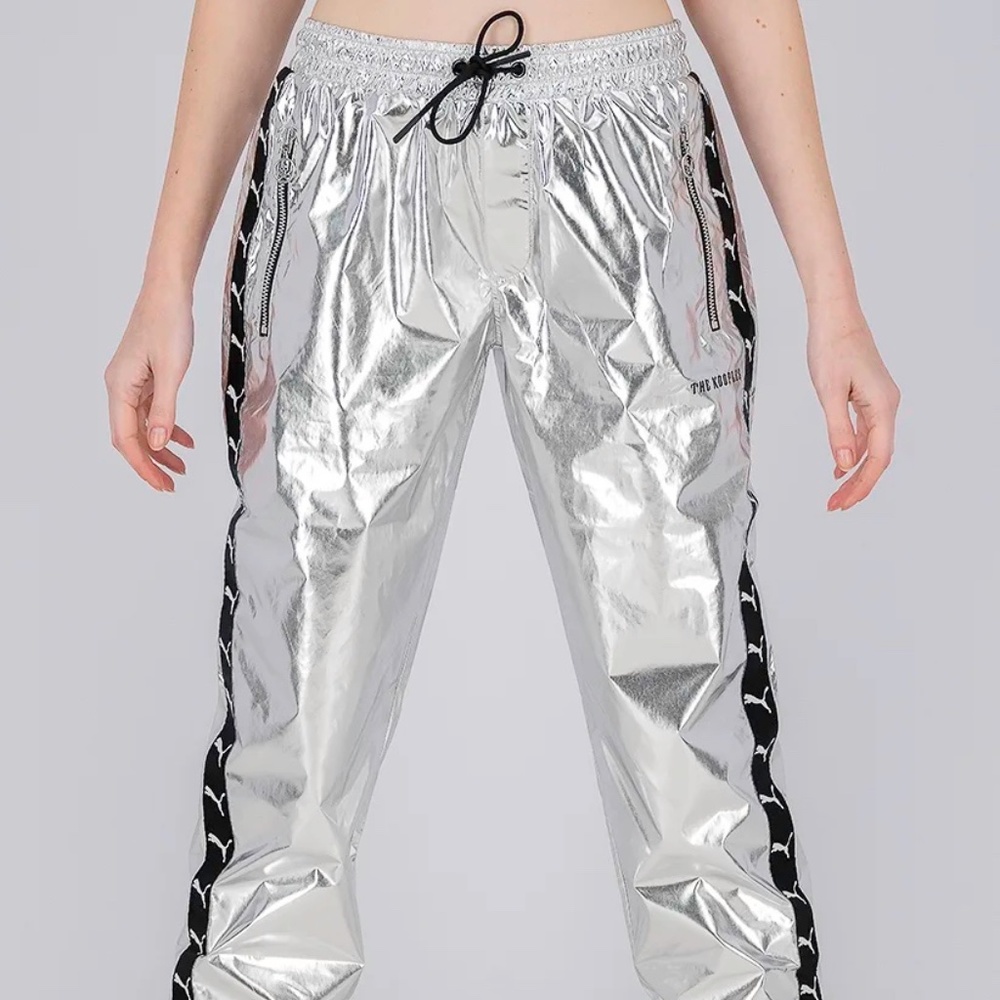 The Kooples x Puma Metallic Silver Joggers